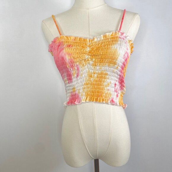 Tie-Dye Pink/Orange Elastic Camisole - Picture 6 of 6